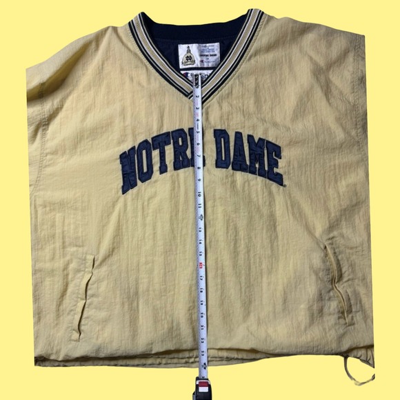 VTG 90s Notre Dame XXL Champion Pullover Jacket NCAA College Windbreaker Mens - Picture 8 of 9
